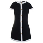 Coley Button Front Mini Shift Dress