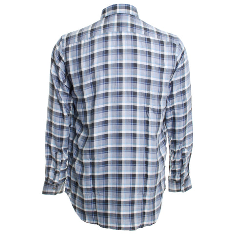 Grey/Blue Plaid Shirt