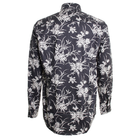 Black Signature Twill Floral Shirt