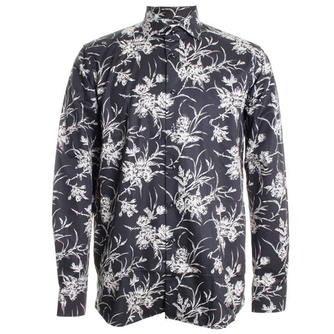 Black Signature Twill Floral Shirt