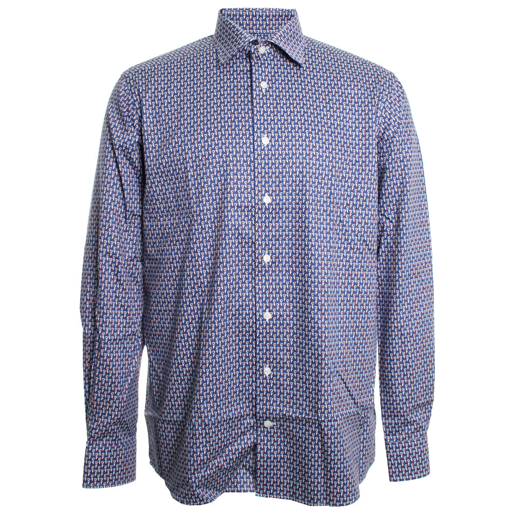 Navy Poker Motif Shirt