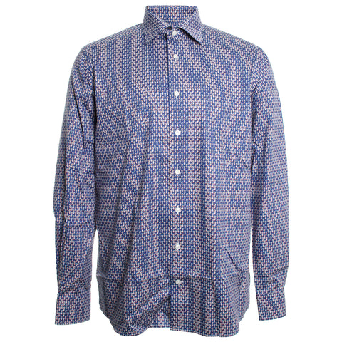 Navy Poker Motif Shirt