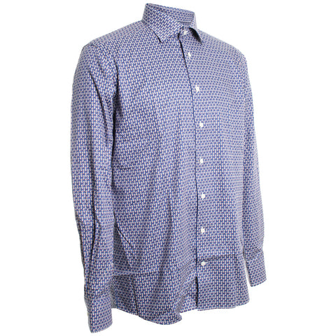 Navy Poker Motif Shirt