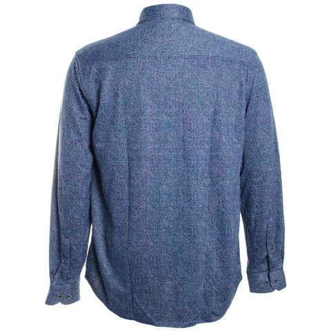 LS Patterned Indigo Knit Shirt