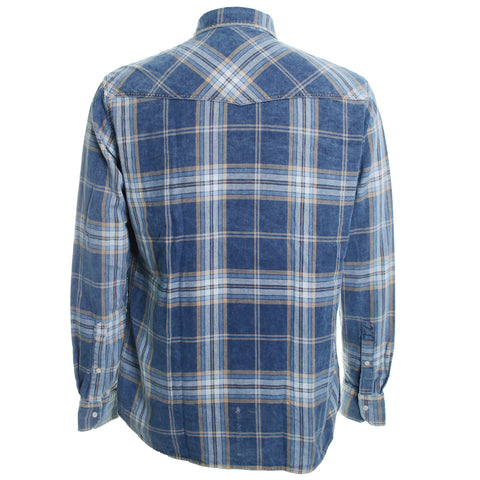 Western Vicuna Plaid Denim Shirt