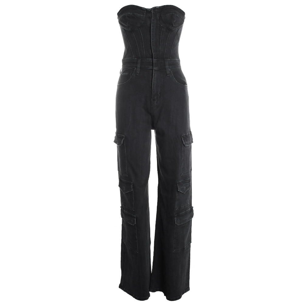 Bustier Cargo Jumpsuit