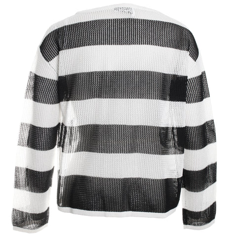 Striped Sweater Knit Pullover