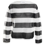 Striped Sweater Knit Pullover