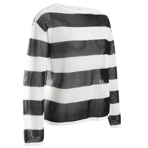 Striped Sweater Knit Pullover