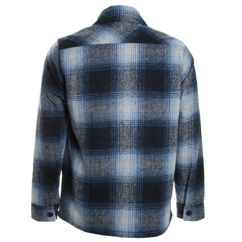 Navy Plaid Overshirt