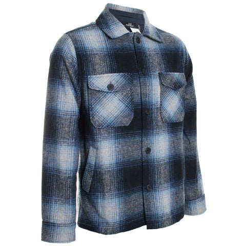 Navy Plaid Overshirt