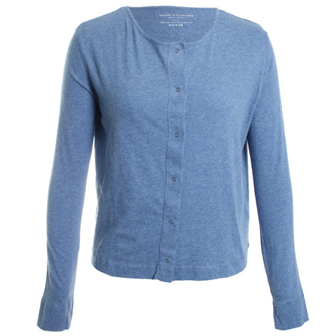 Deluxe Cotton LS Crewneck Cardigan