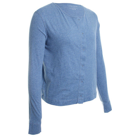 Deluxe Cotton LS Crewneck Cardigan