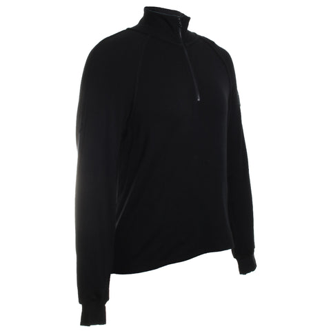 French Terry L/S Half Zip Mock Neck