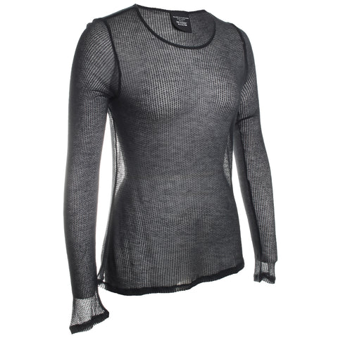 Micro Modal Laser Cut Cashmere L/S Crewneck