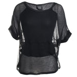 Micro Modal Laser Cut Cashmere S/S Boatneck Blouse