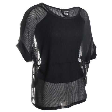 Micro Modal Laser Cut Cashmere S/S Boatneck Blouse