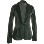 Velour One Button Blazer