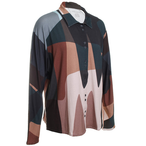 Soft Touch Camo Print L/S Button Shirt