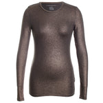 Soft Touch Metallic L/S Crewneck Top