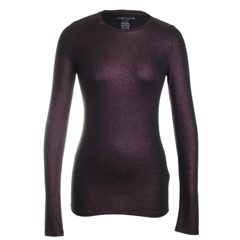 Soft Touch Metallic L/S Crewneck Top