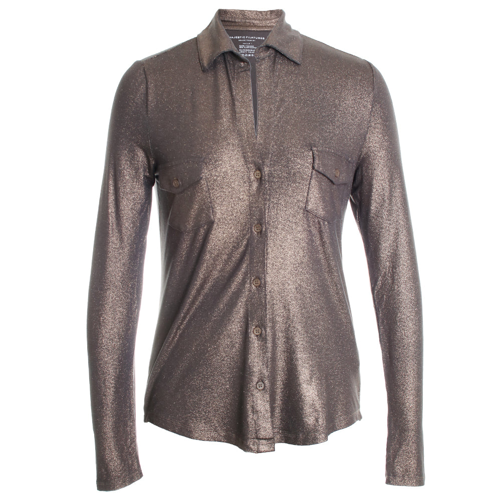 Soft Touch Metallic L/S Pocket Shirt