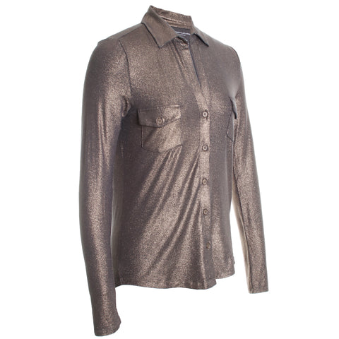 Soft Touch Metallic L/S Pocket Shirt