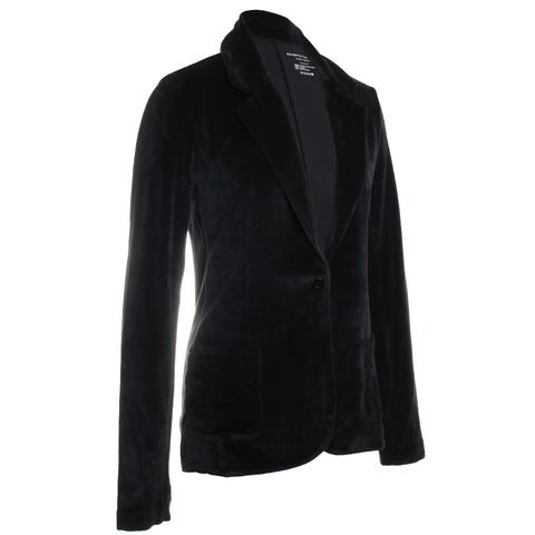 Velour One Button Blazer