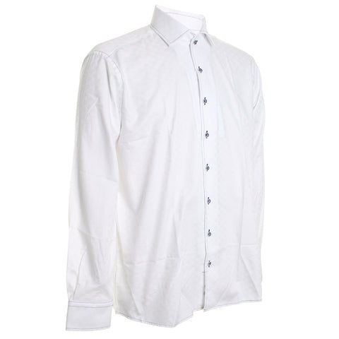 Solid White Jacquard Shirt