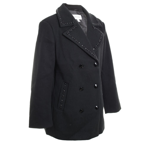 Embellished Double Breasted Peacoat