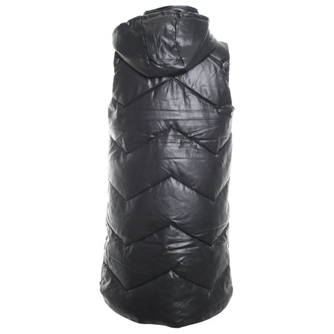 Long Sleeveless PU Puffer