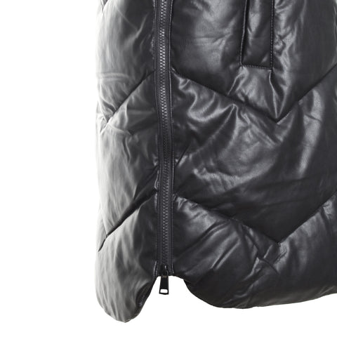 Long Sleeveless PU Puffer