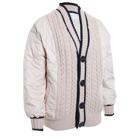 Quilted Cardigan Sweater