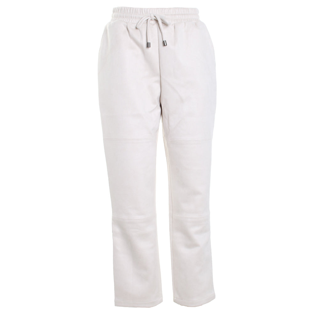 Drawstring Eggshell Suede Pant