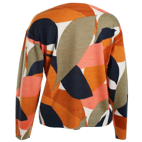 Long Sleeve Crew Printed Sweater